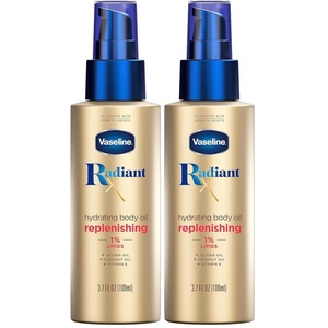 image:imageVaseline Radiant X Replenishing and Hydrating Body Oil For Dull Skin 37oz37 Fl Oz Pack of 2